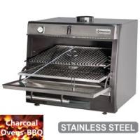 Holzkohleofen BBQ GN, schwarz oder Stahl, 75 Kg