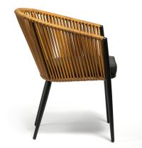 Sessel MÃ‰RIDA mit Band-Geflecht tabaco