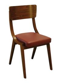 Stuhl Modell MARLON, Buche Nußbaum, gepolstert