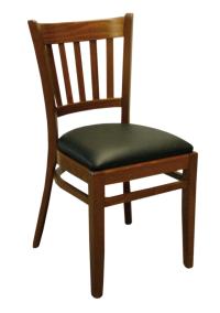 Stuhl Modell LINE Nußbaum Sitzpolster, stapelbar