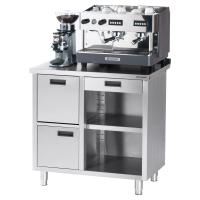 Arbeitstisch für Kaffeemaschine, mit Aufkantung 1000
