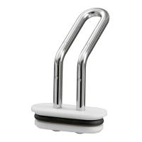 Gas Grillplatte glatt verchromt mit 2 Heizzonen.