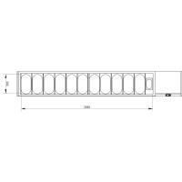 Kühlaufsatz GN 11x1/3, 1x1/9, mit gerader Glasscheibe