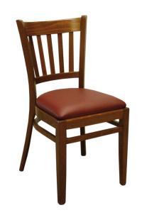 Stuhl Modell LINE Nußbaum Sitzpolster, stapelbar