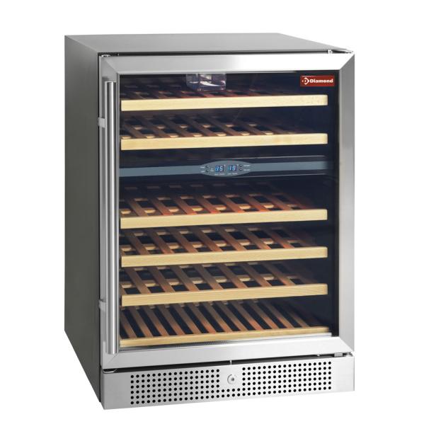 Kühlschränke - Weinklimaschränke-Kühlung - Diamond - Weinkühlschrank 160  Liter, Umluft 2 Zonen - Nettopreis: 976,00 €
