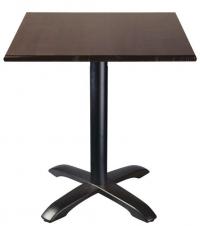Tischgestell mit Gußbasis, Stahlrohr schwarz 80 cm