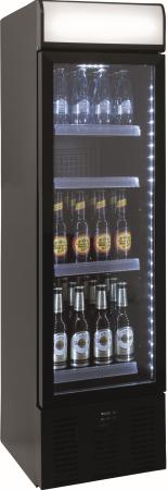Getränkekühlschrank mit Werbetafel - schmal, Model DK 105