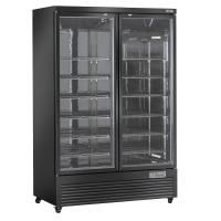Kühlschrank, 2 Glastüren, 1085 Liter - Schwarz