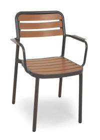 Sessel Alugestell, Lamellen Artwood